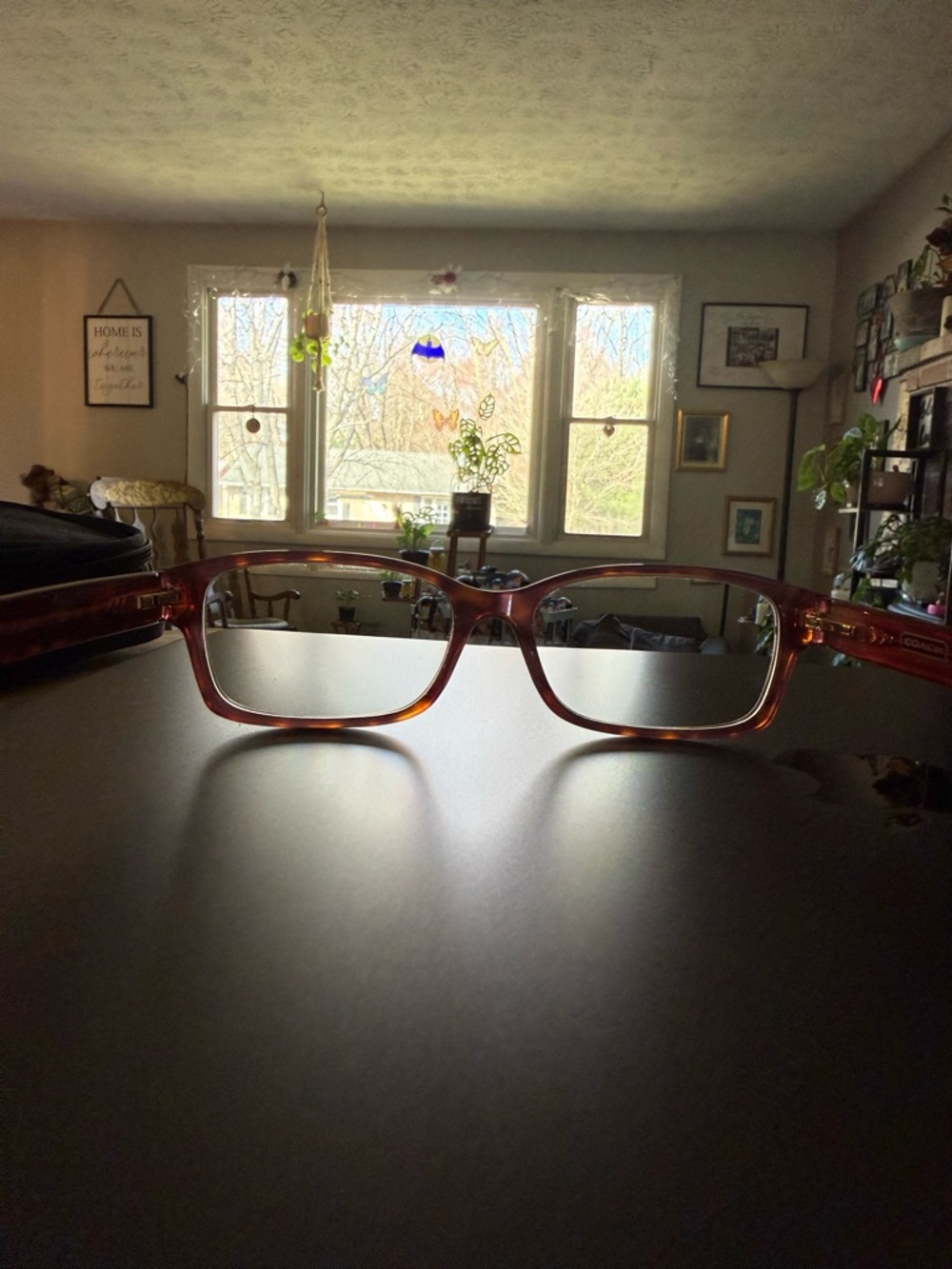Coach Brooklyn Rectangle Shaped Glasses in Pink/Tortoise - Picture 9 of 10